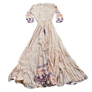 🎉 MILA Vintage Boho Long Maxi Floral Dress, size XS